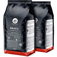 Los mejores  - Marca Amazon - Happy Belly Select Café de Brasil en grano- 2 x 500gr